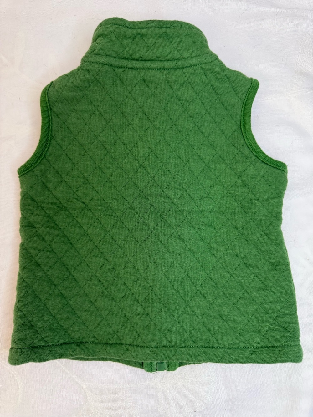 John Deere Green Quilted Kids Vest with Yellow Tractor Accent - Picture 2 of 4